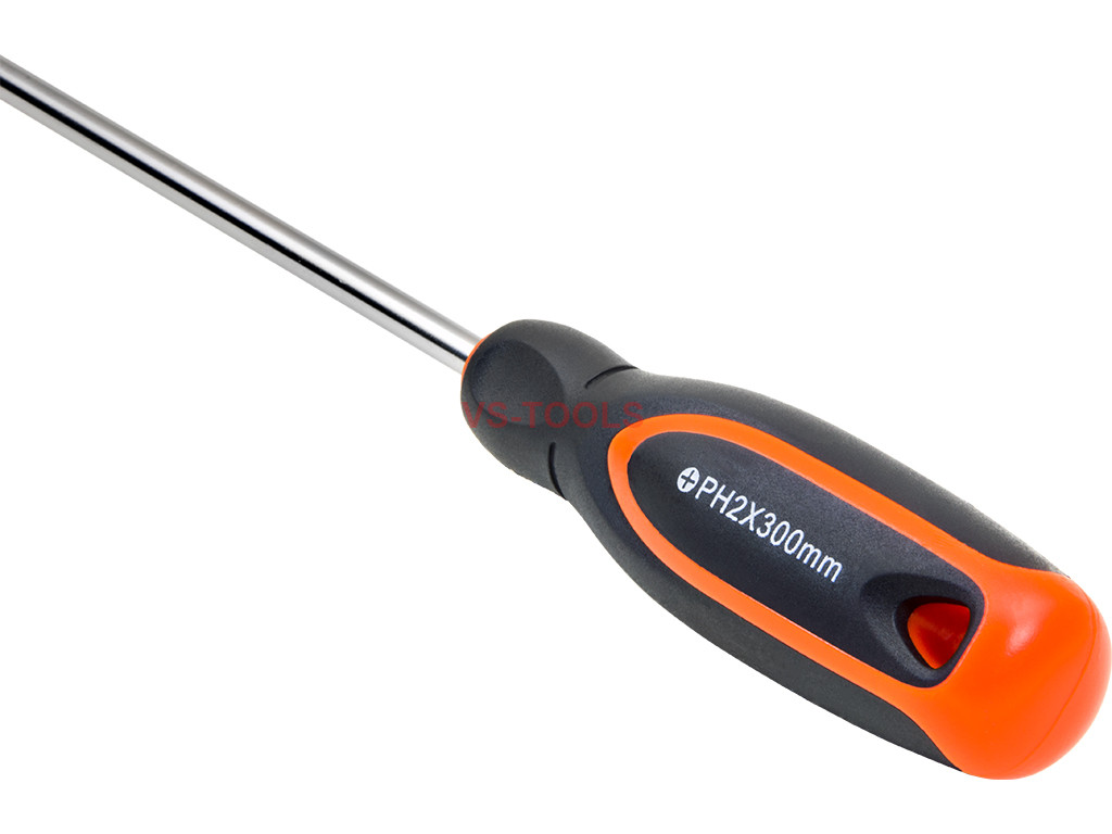 PH2x300mm Phillips Cross Point Screwdriver Tip Rubber